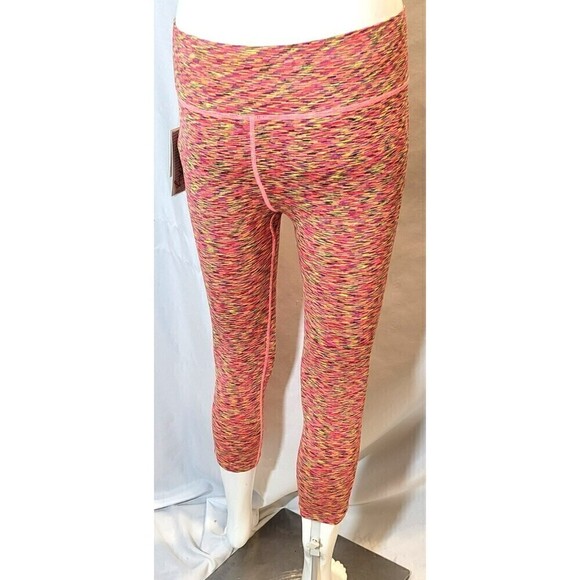 NWT - Kathy Active Leggings w/ Graphic, Pink and Yellow - Size Small - Picture 4 of 6